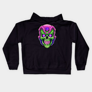 Monster Alien Retro Skull Kids Hoodie